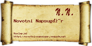 Novotni Napsugár névjegykártya